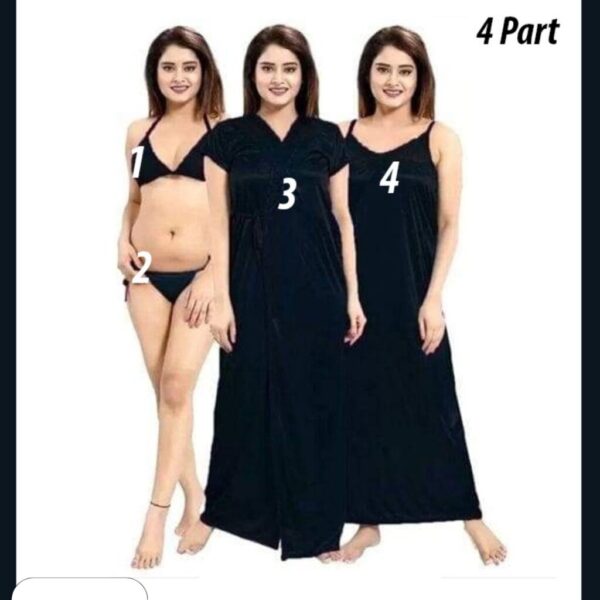 4 part nighty dress best quality