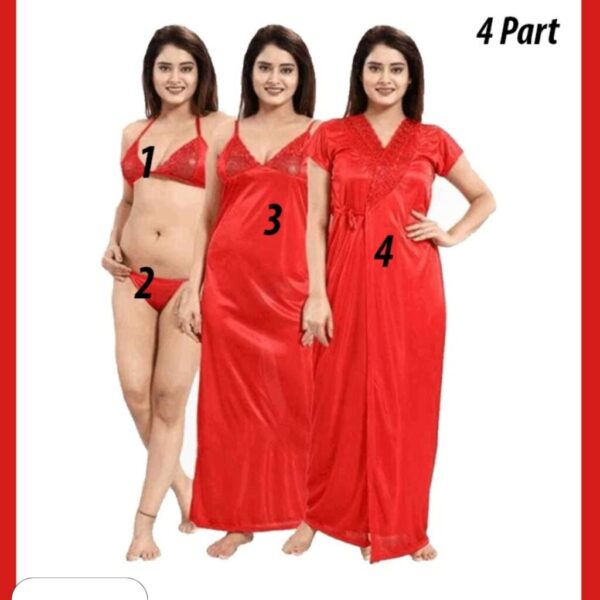 4 part nighty dress best quality