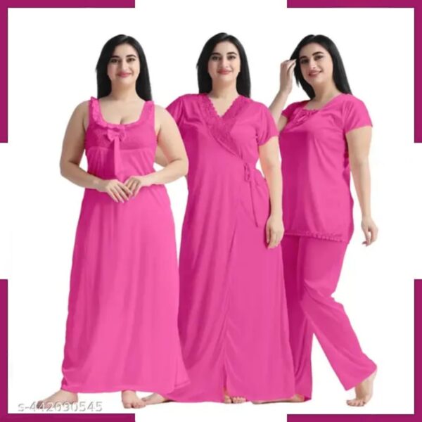 4 Part New Model Night Dress