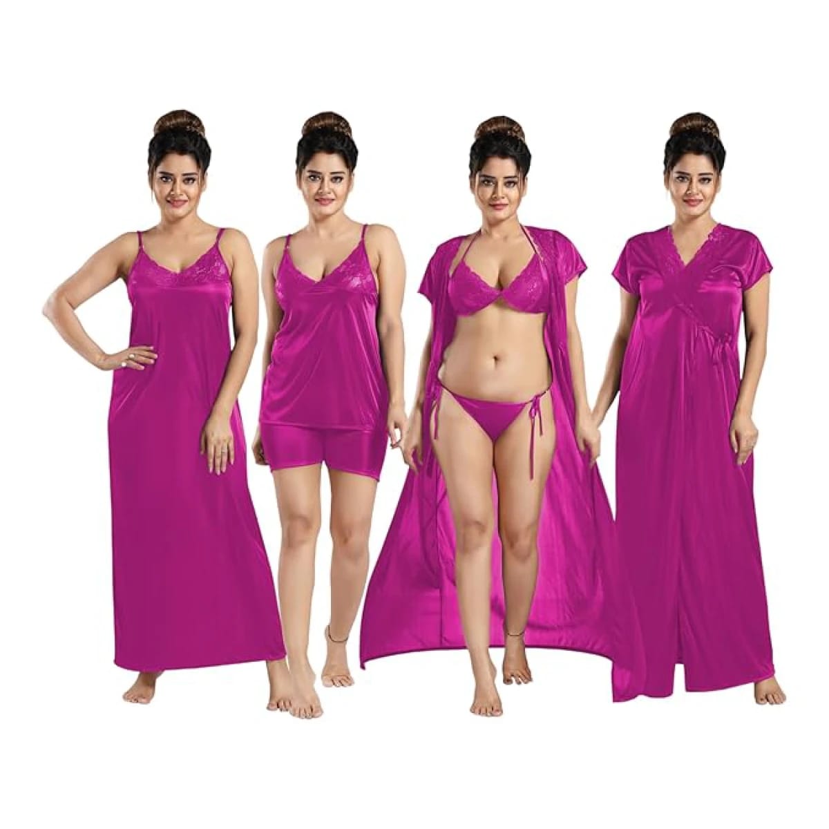 6 Part Nighty Dress Best Quality